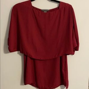 Red Cape Blouse